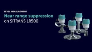 SITRANS LR500 radar level transmitter near range suppression feature demonstration [upl. by Behrens955]