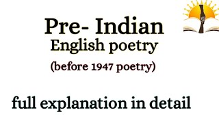 preindian english poetry  full details preindianenglishpoetry Literatureknowledge [upl. by Dell794]