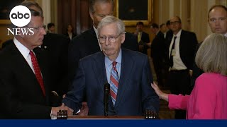 Mitch McConnell freezes during weekly press conference returns after stepping away [upl. by Mossberg405]