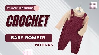 Easy Crochet Baby Romper In Various Sizes  Top Trendy Crochet Baby Romper Patterns 2024 [upl. by Tray]