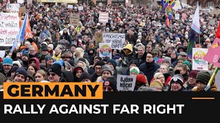 ‘Nazis out’ Hundreds of thousands protest against Germanys far right [upl. by Fredericka]