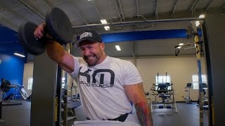 Kris Gethins Brutal Giant Set Shoulder Workout [upl. by Amaral722]