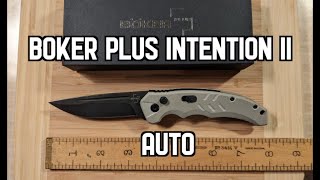 2022 Böker Plus Intention II Auto  D2 Steel Coyote Tan G10 [upl. by Jacquette]