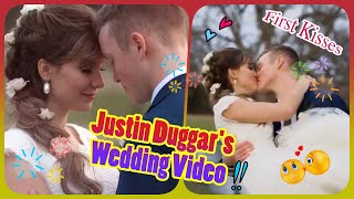 DUGGAR WEDDING Justin Duggars Wedding Video Has First Kiss With New Bride Claire [upl. by Sset]