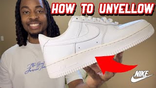 HOW TO CLEAN AIR FORCE 1 EASIEST WAY TO CLEAN THE SOLE [upl. by Assenat]