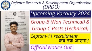 DRDO Upcoming Vacancy 2024  DRDO Upcoming Recruitment 2024 drdo drdorecruitment2024 [upl. by Einalem]