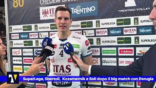 🎙️🟡🔵 MIXED ZONE  Sbertoli Kozamernik e Soli dopo l13 casalingo in SuperLega con Perugia [upl. by Elletnwahs540]