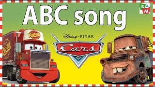 ABC Song with Disney Cars Cartoon  Children amp Baby Music Alphabet Animation [upl. by Asiral]