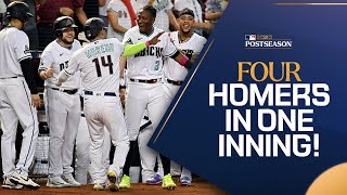 The Dbacks are the first team in MLB history to hit FOUR homers in a single Postseason inning [upl. by Hasila]