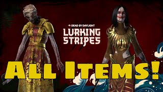 All Items from the quotLurking Stripesquot lunar event  Dead By Daylight [upl. by Nosemyaj8]