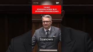 quotCichoquot Hołownia użył sposobu Kołodziejczaka by uciszyć posłów [upl. by Mieka]