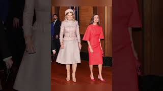 Queen Letizia nd first ladies 🩷 trending viralshort [upl. by Ahsetel896]