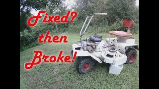 Antique Lawn Tractor fixed Then immediately broken [upl. by Munafo545]