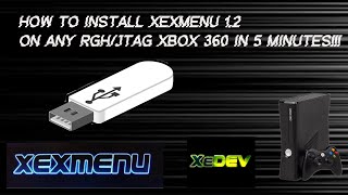 HOW TO INSTALL XexMENU 12 ON RGHJTAG XBOX 360 IN 5 MINUTES [upl. by Erbe]