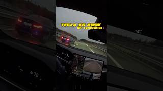 Cheapest Tesla Model S vs BMW M4 competition on German autobahn [upl. by Onaicnop453]