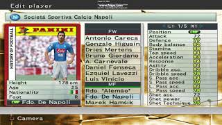 Pes 6 Panini Parche  Plantilla Napoli [upl. by Daria]