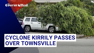 Tropical Cyclone Kirrily passes over Townsville coast [upl. by Ranit]