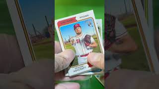 2023 Topps Heritage MLB baseball cards Pack Opening Hanger Pack Rip Pulled a sweet Mookie Betts card [upl. by Neelyhtak]