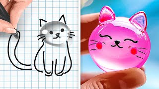 CUTE ART IDEAS 😻 SATISFYING amp EASY CRAFTWORK [upl. by Aicener]