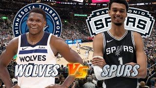 Minnesota Timberwolves vs San Antonio Spurs Live Play by Play amp Scoreboard [upl. by Eleon]