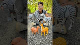 4 Big and Small Remote Control Animals Unboxing horse deer elephane🔥 [upl. by Antonius]