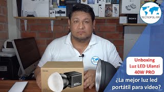 Unboxing Luz LED Ulanzi 40W PRO L023  ¿La mejor luz led portátil para video [upl. by Nagaer]