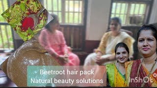 Beetroot hair mask notjustspices1000 herbalhairpack [upl. by Labina]