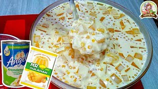 MANGO JELLY SALAD  Quick and easy to make  Budgetfriendly dessert [upl. by Ahsiekit]