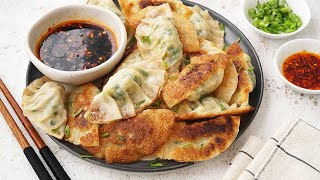 PanFried Crispy Gyoza Recipe Japanese Dumpling [upl. by Nancey]