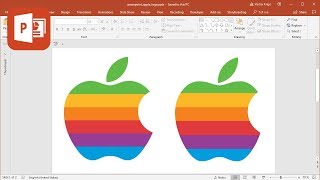 How to create Apple Rainbow 🌈 logo in Microsoft PowerPoint Tutorial [upl. by Wylen]