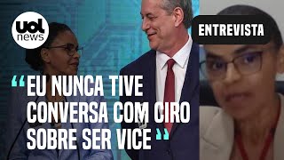 Marina Silva fala sobre eventual chapa com Ciro Gomes e critica marqueteiro João Santana [upl. by Dusen]