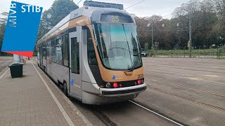 Tramway Stib Trajet complet ligne 35 Bienfaiteurs à Esplanade Tram T2000 n°2039 [upl. by Ahsaekal]