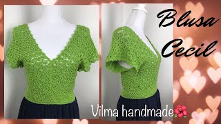 Blusa crochet muy bonita y fácil de tejer [upl. by Higgins]