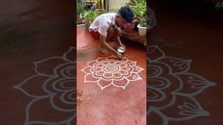 Everything is Azhagu 🕊️🌸 rangoli indianartkolam rangolidesigns muggulu kolam art [upl. by Patricia]