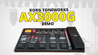 KORG TONEWORKS AX3000G Guitar Multieffects Demo [upl. by Geehan]