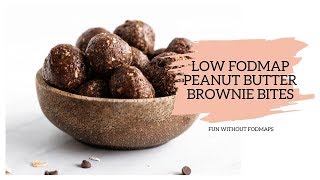 Low FODMAP Peanut Butter Brownie Bites [upl. by Aerdnael]