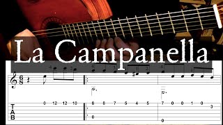 LA CAMPANELLA  Paganini  Full Tutorial with TAB  Easy Arrangement  Fingerstyle Guitar [upl. by Anire]