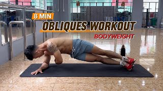 8 MIN OBLIQUES Workout  BODYWEIGHT AB Workout  KHANH BUI FITNESS [upl. by Graces]