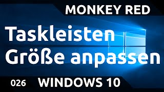 Windows 10 Größe der Taskleiste verändern [upl. by Atibat]