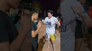 Phuket kids vs Peter Denman body shot👊muaythai boxing kyokushin [upl. by Javier]