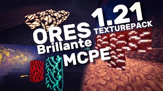 TEXTURA de ORES BRILLANTES para Minecraft PEMCPE 121X  MINERALES BRILLANTES [upl. by Lorelle]