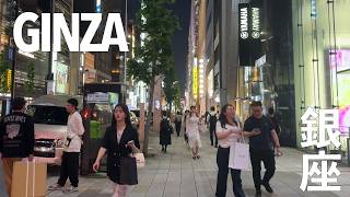 銀座  Walking around Ginza  Tokyo Japan 4K Urban Ambience [upl. by Ima]