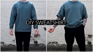 EASY DIY OVERSIZED SWEATSHIRT  Mens Fashion  Daniel Simmons [upl. by Patt]