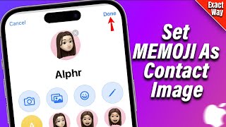 How To Set MEMOJI As Contact Image on iPhone  Full Guide [upl. by Ynney]