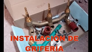 ¿COMO INSTALAR GRIFERÍA DE DUCHA DE BAÑO AGUA FRIA CALIENTE [upl. by Rengia]