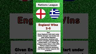 UEFA Nations League England vs Greece PredictionFootball soccer uefa england greece tips [upl. by Brandice]