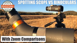 Spotting Scope VS Binoculars Which is Best for Hunting Birding Target Range Events amp More PICS [upl. by Ahseinet]