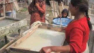 Handmade Paper Making Operation in Kathmandu Nepal  Art Life w Pangeality Productions [upl. by Satsoc772]