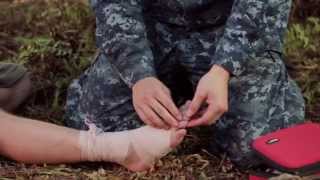 Navy Skills for Life – First Aid Training – Sprained Ankle [upl. by Ylelhsa]