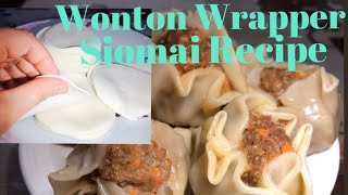 Homemade Wonton Wrapper amp Siomai Recipe [upl. by Nioe962]